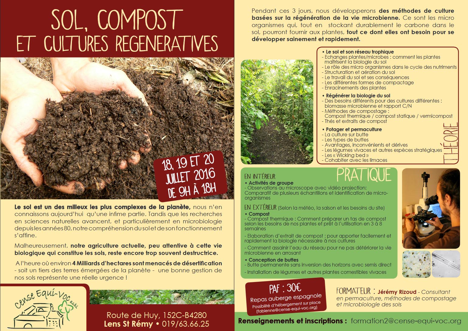 Sol compost et cultures régénératives juillet 2016